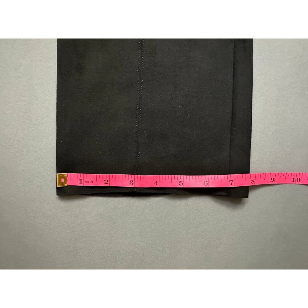 Ann Mashburn Faye Seamed Pants Black Vegan Suede Small - Picture 9 of 9